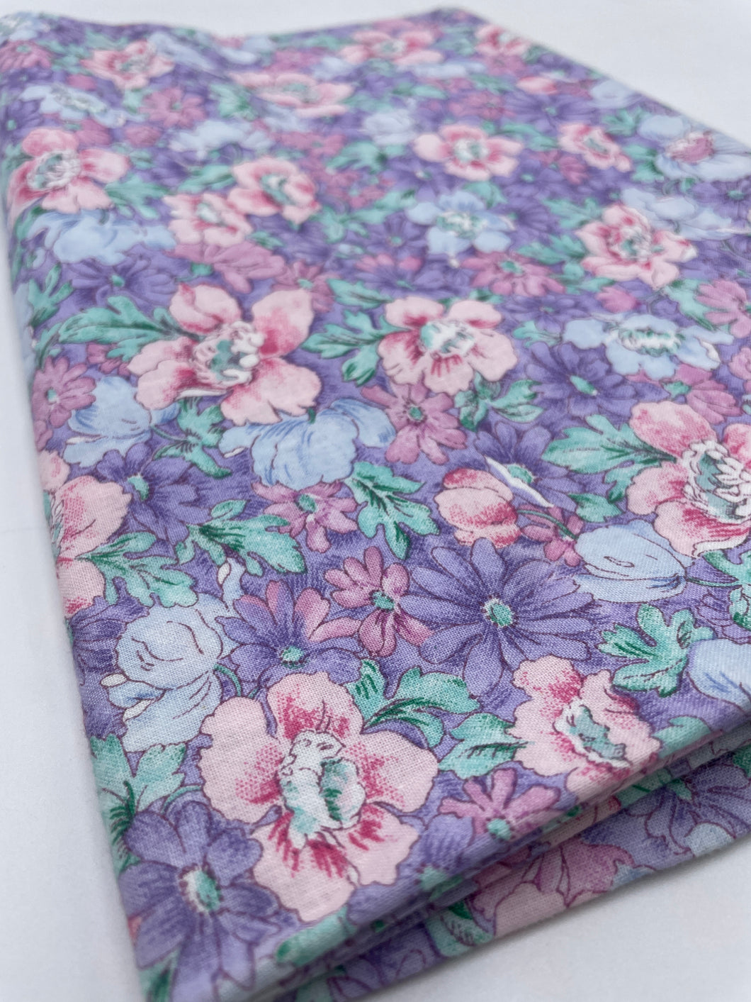 Quilting Cotton, Pink Purple Floral (WQC1199)