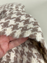 Load image into Gallery viewer, Wool Coating, Tan &amp; Cream Houndstooth (WCW0246)
