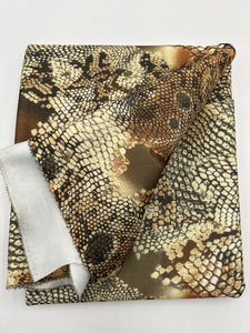 Animal Print Scuba, Yellow & Grey Snake (KPS0036)