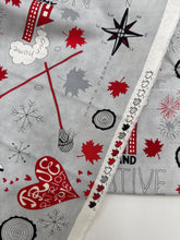 Load image into Gallery viewer, MODA Quilting Cotton, Canadian Grey, Red, &amp; Black (WQC2605)
