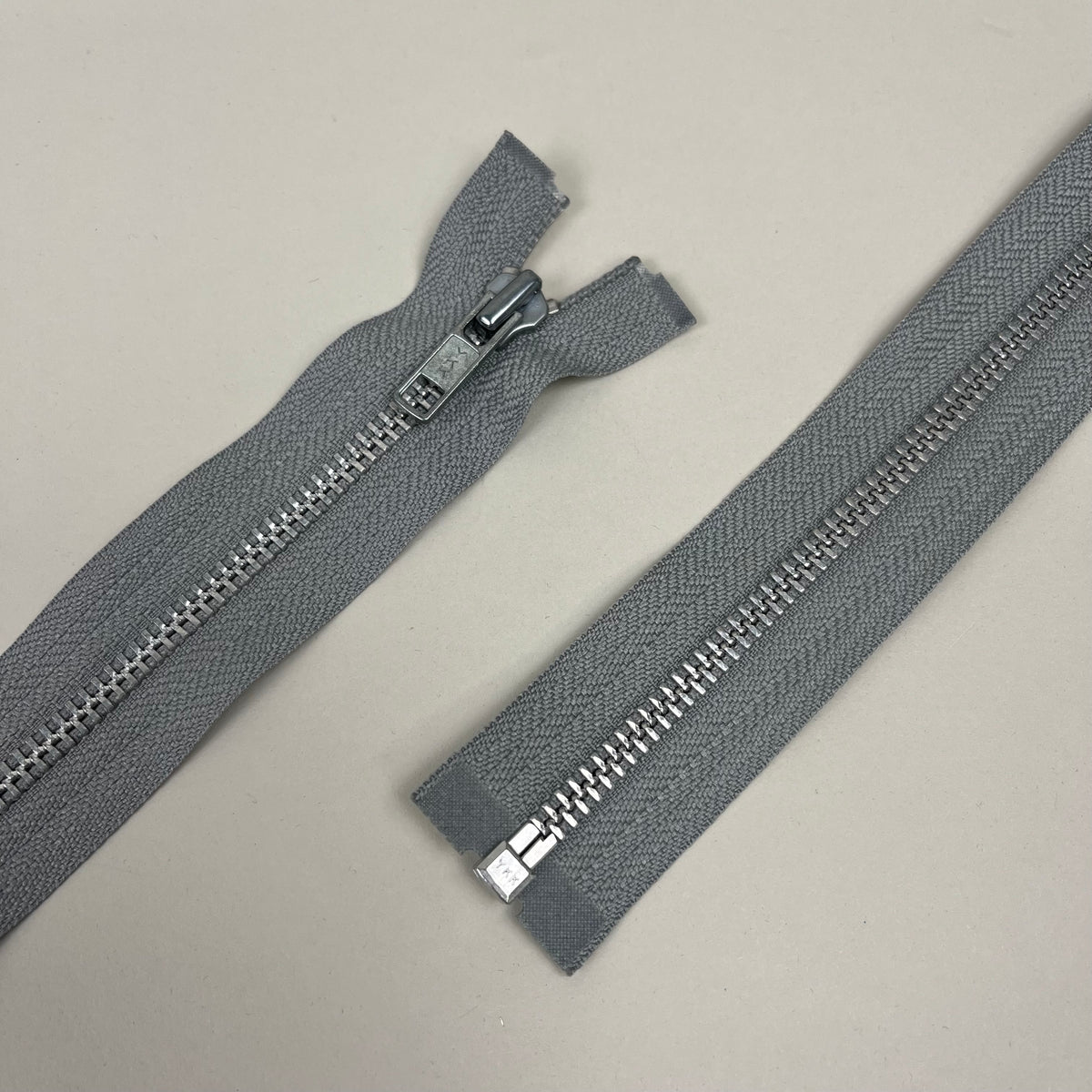 5 Separating Metal Zippers - Brackish & Silver 27" (NZP0527)