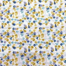 Load image into Gallery viewer, Quilting Cotton - Wander Floral Gold and Blue (WQC2739)
