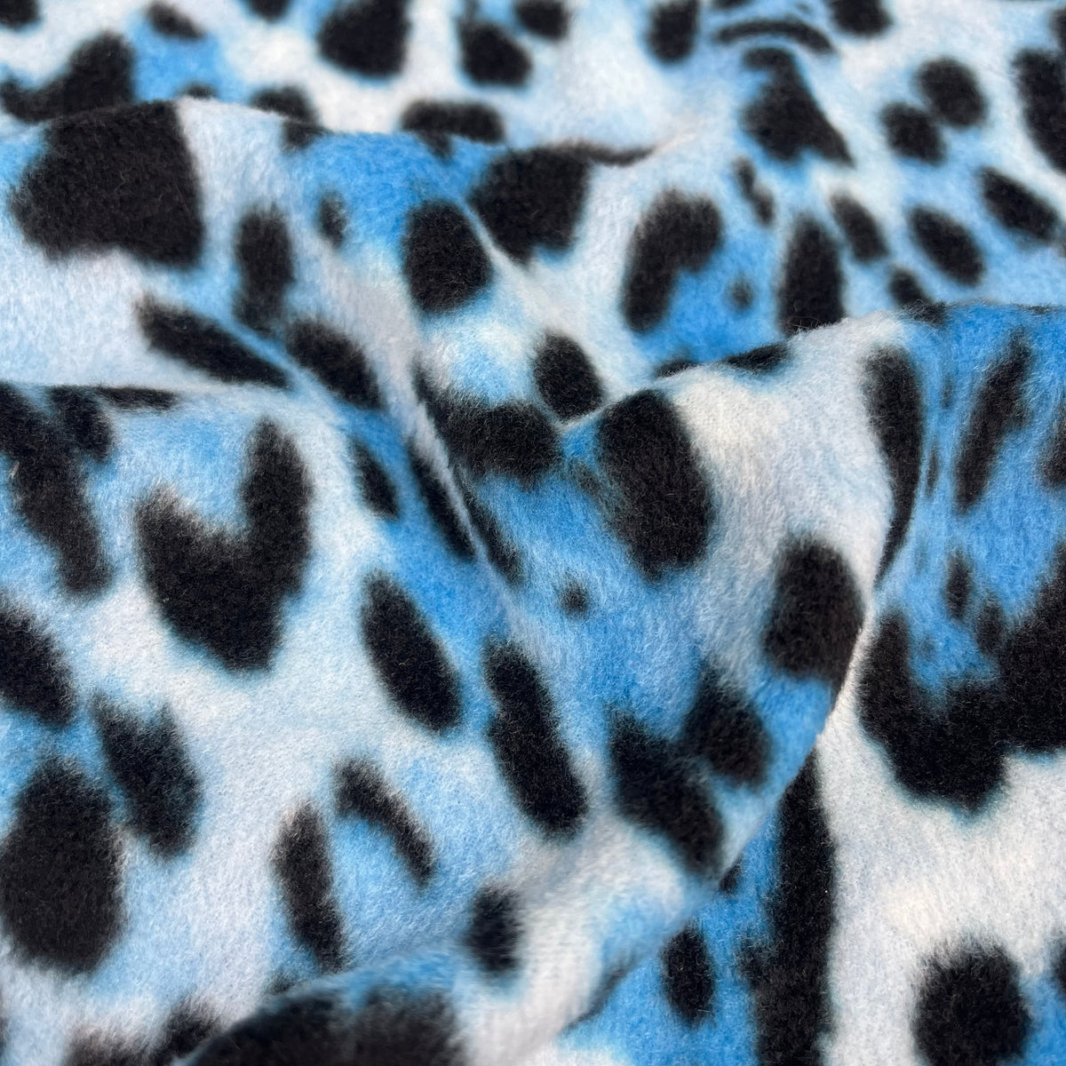 Fleece - Black & Blue Leopard (KFC0394)