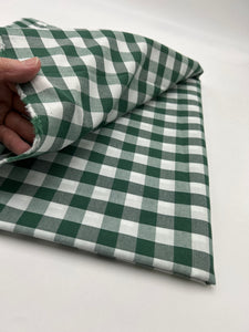 Cotton Blend Dress Weight, Hunter Green Gingham (WDW2253)