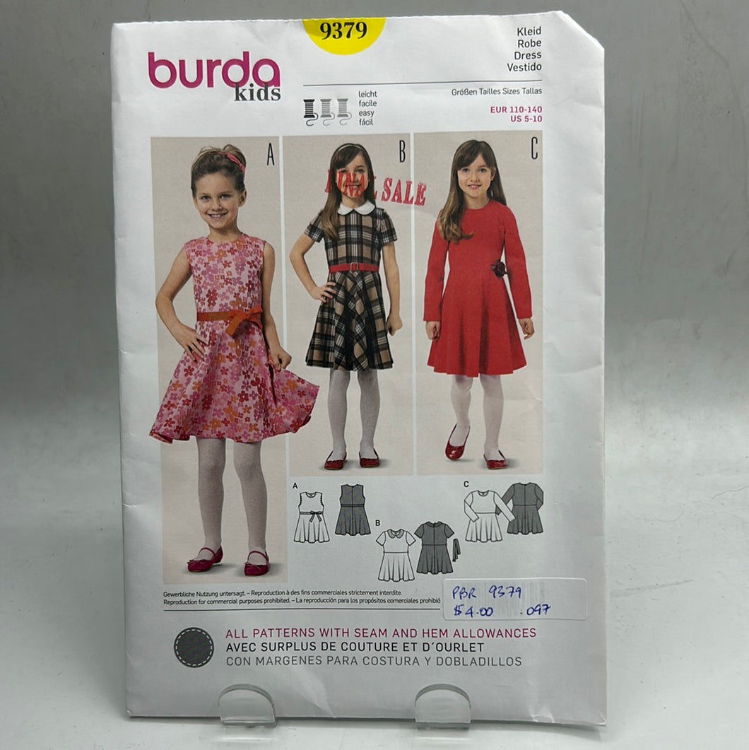 BURDA Kids Pattern, Dress (PBR9379)
