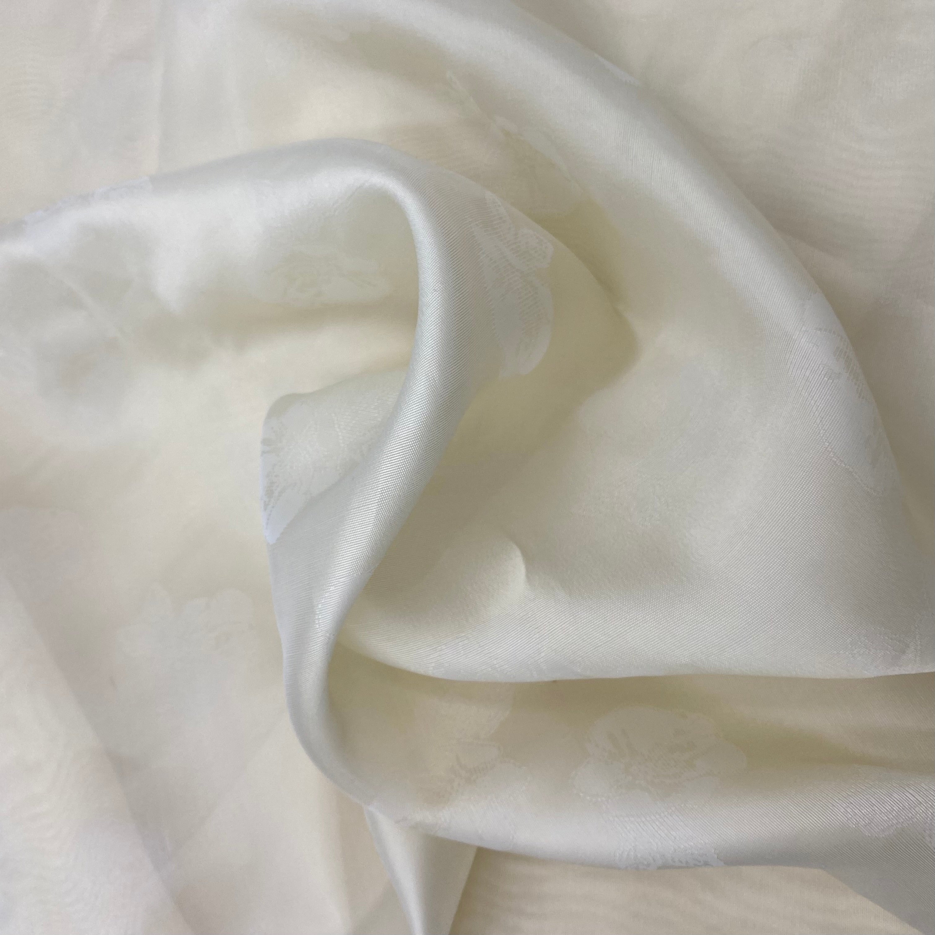 Rose Jacquard Drapery - Pale Yellow  (HDH0709:10)