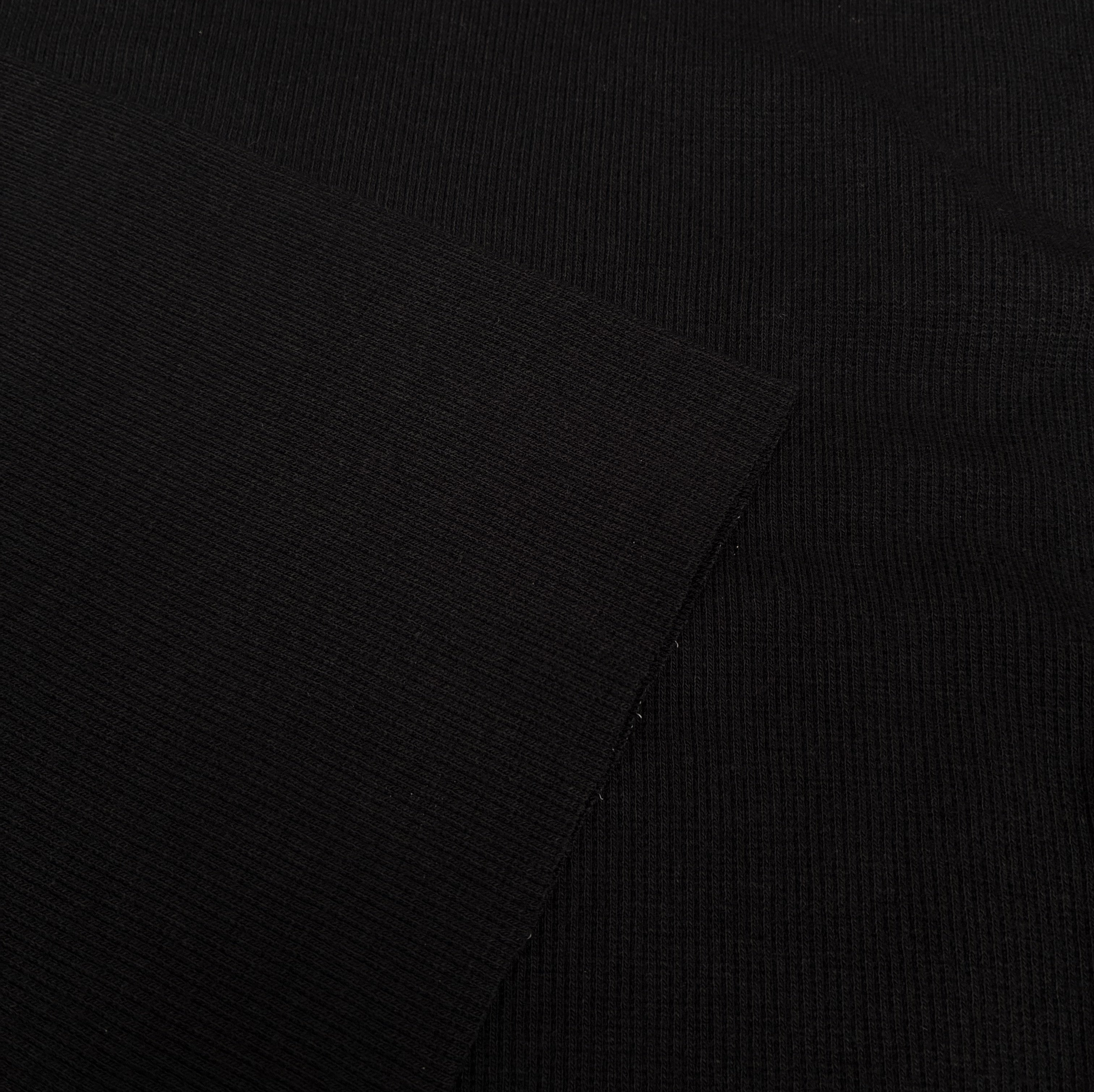 Cotton Baby Rib Knit - Vinyl Black (KRB0639)