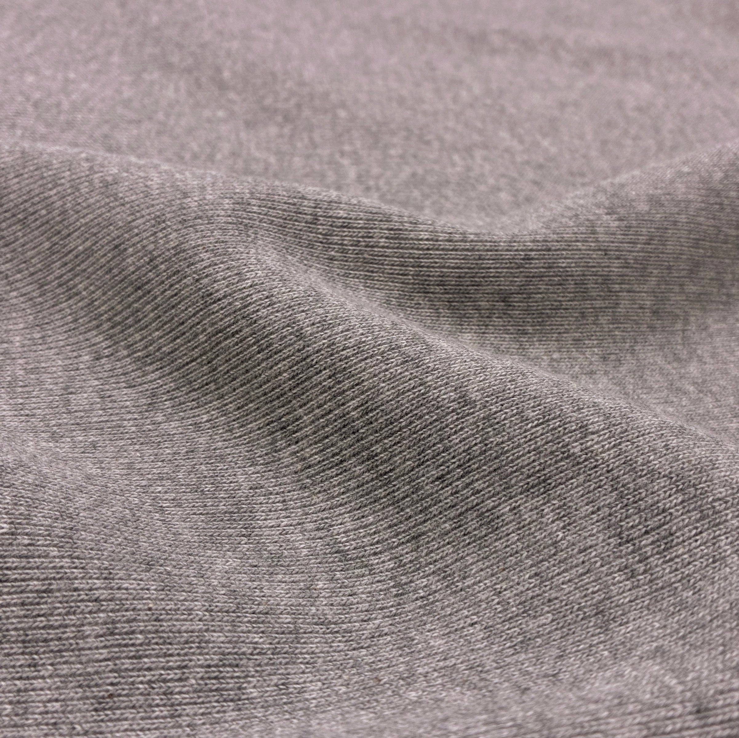 Organic Cotton 1x1 Rib Knit  - Heather Grey (KRB0711:712)