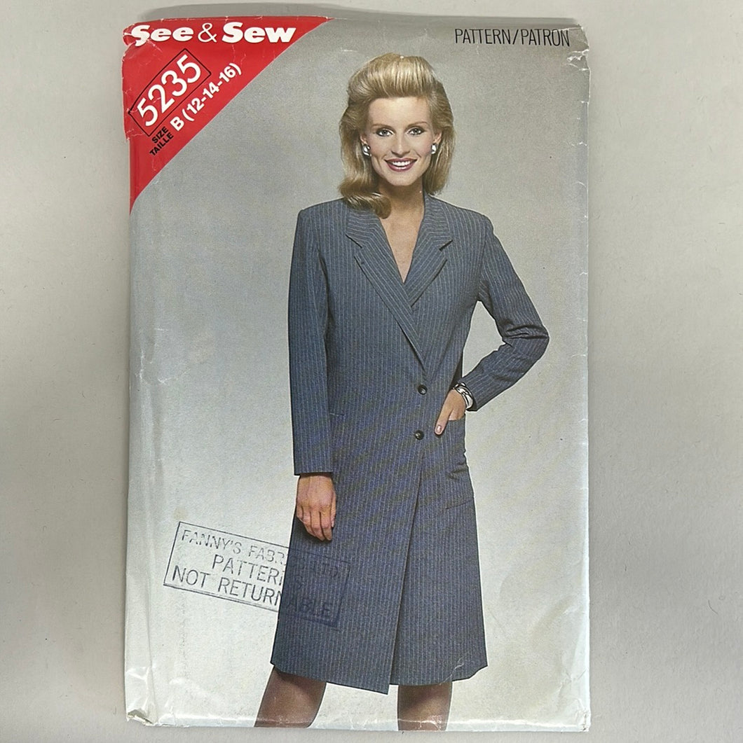 Vintage BUTTERICK Pattern, Misses' Dress (PBT5235)