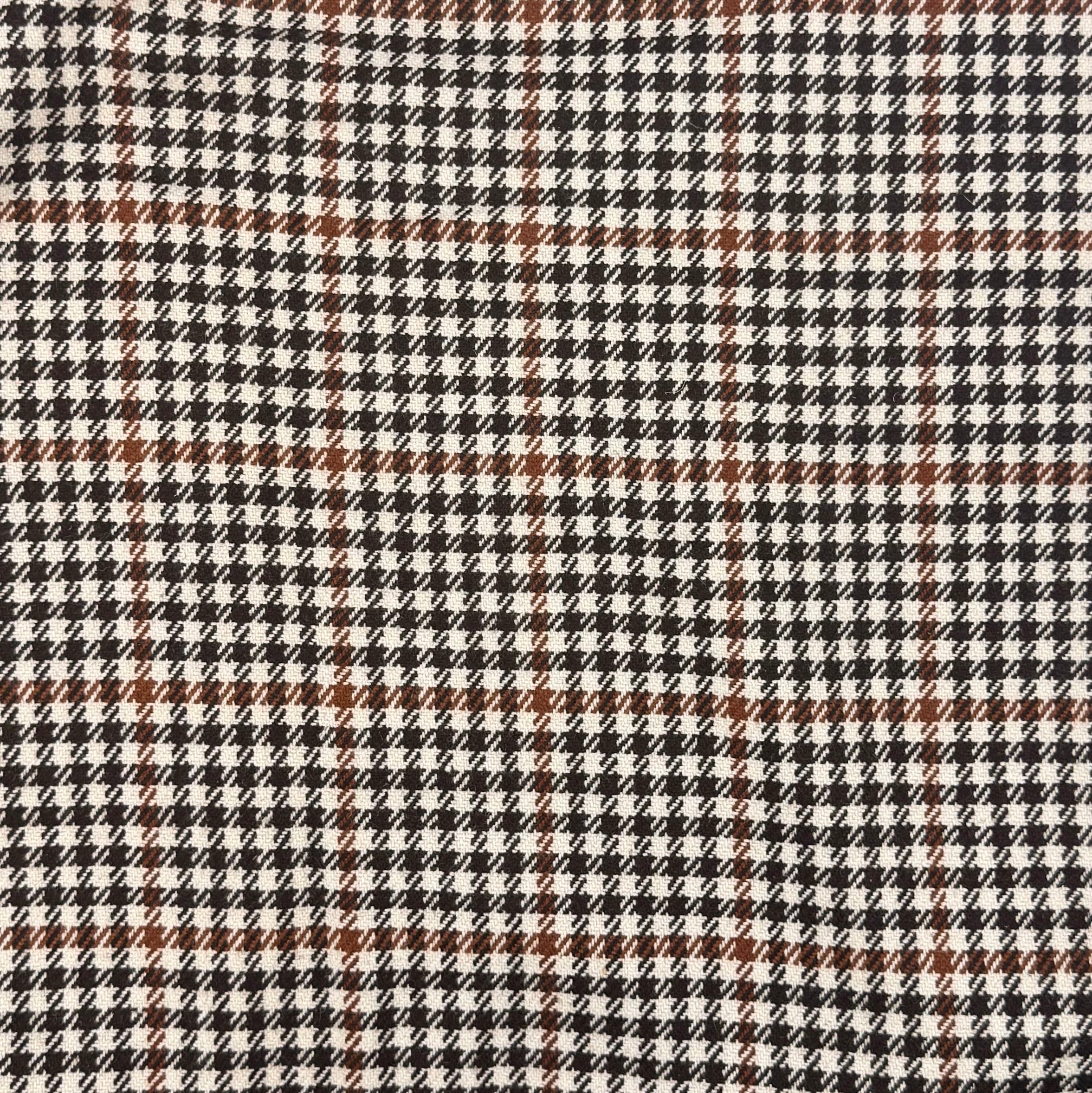 Wool Coating - Brown Houndstooth (WCW0349)