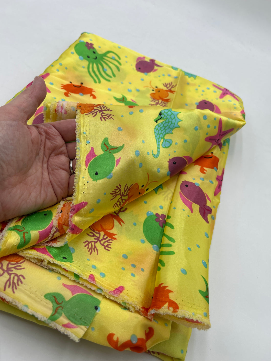Woven Lining, Yellow Ocean Friends (SLN0086)