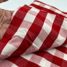 Load image into Gallery viewer, Cotton Dress Weight, Red &amp; White Check (WDW1810)
