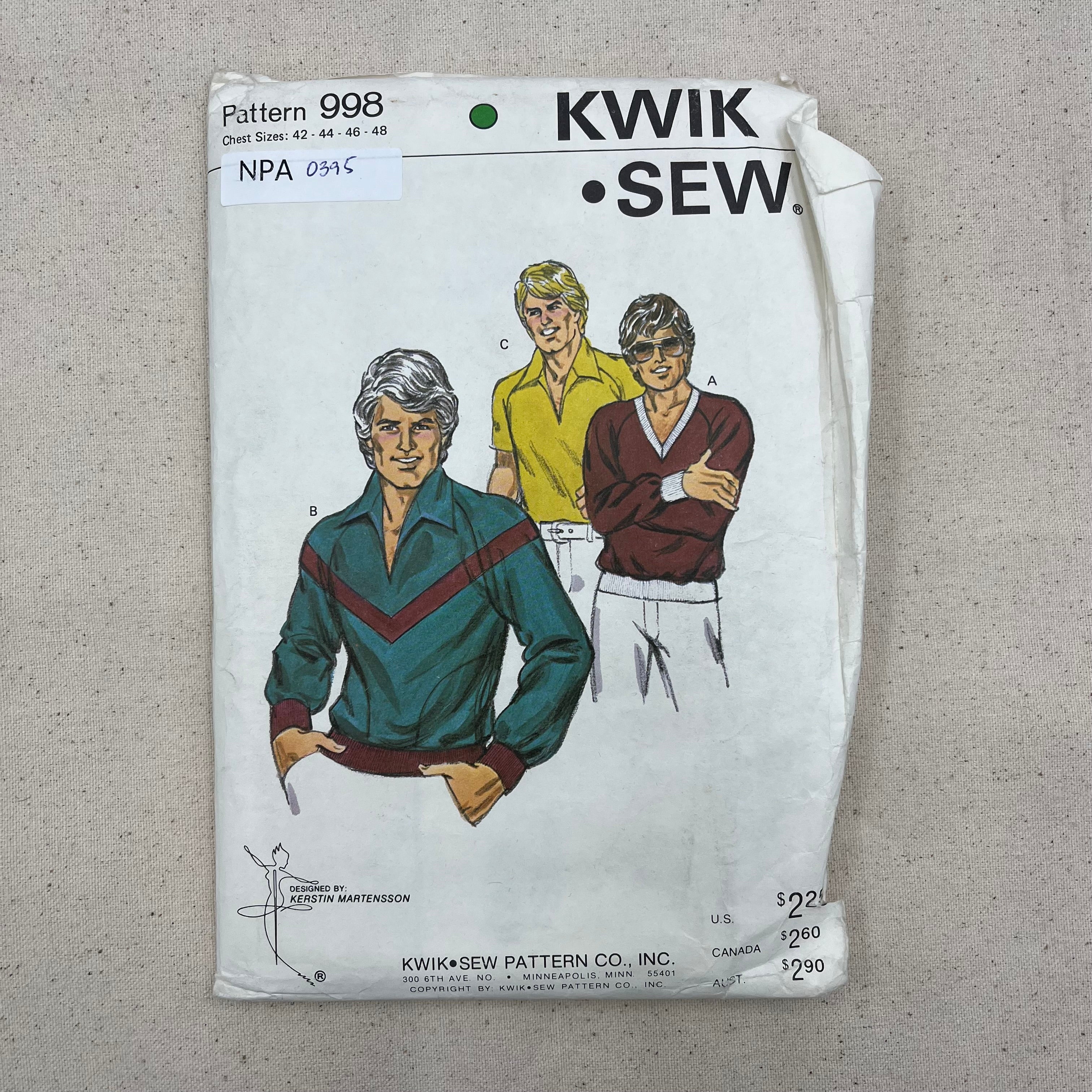 Kwik Sew Pattern - 998 Shirt (NPA0395)