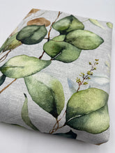 Load image into Gallery viewer, Linen Dress Weight, Green Leaf Border Prints (WDW2345:2346)(HDH)
