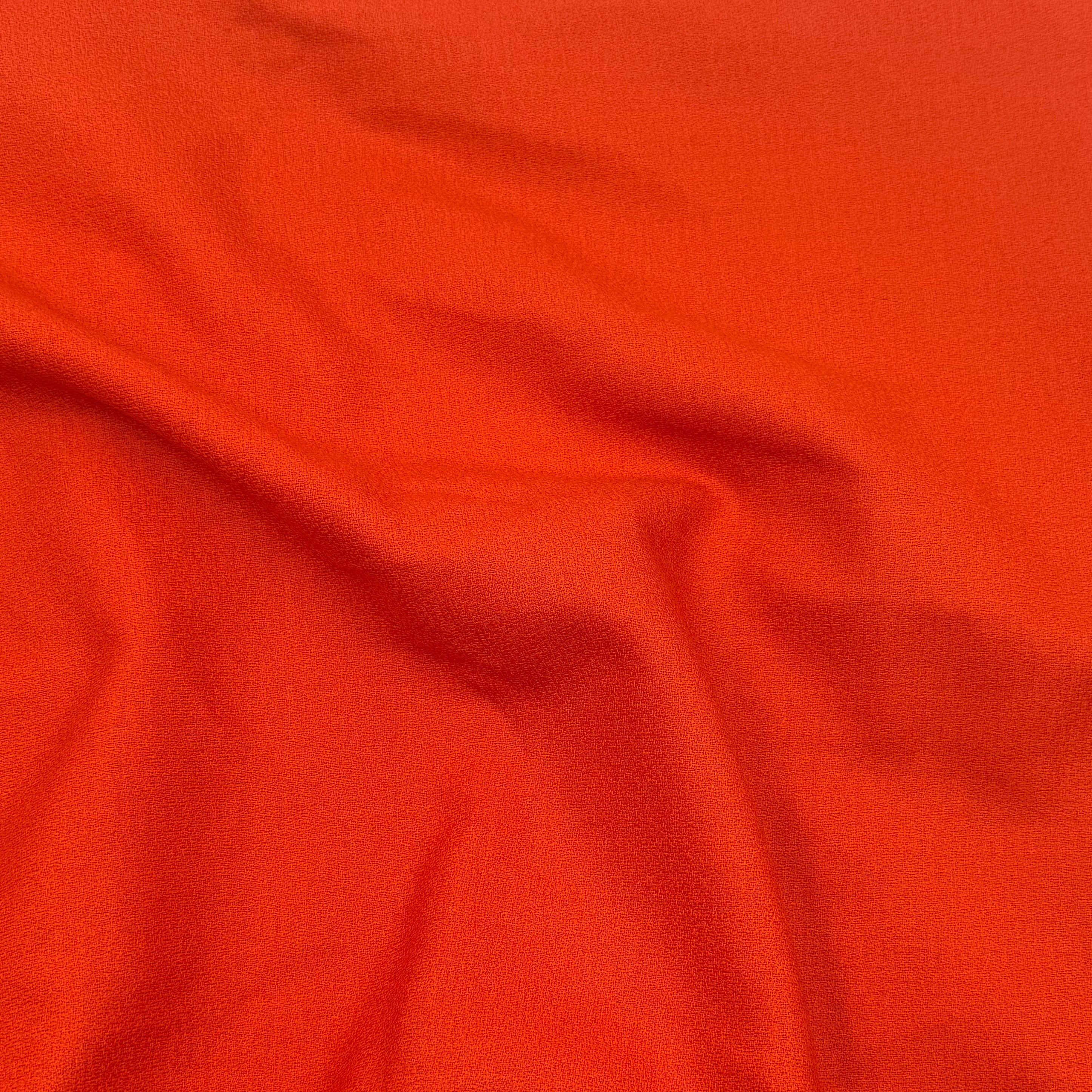 Wool Crepe Suiting - Tangerine (WSW0768)