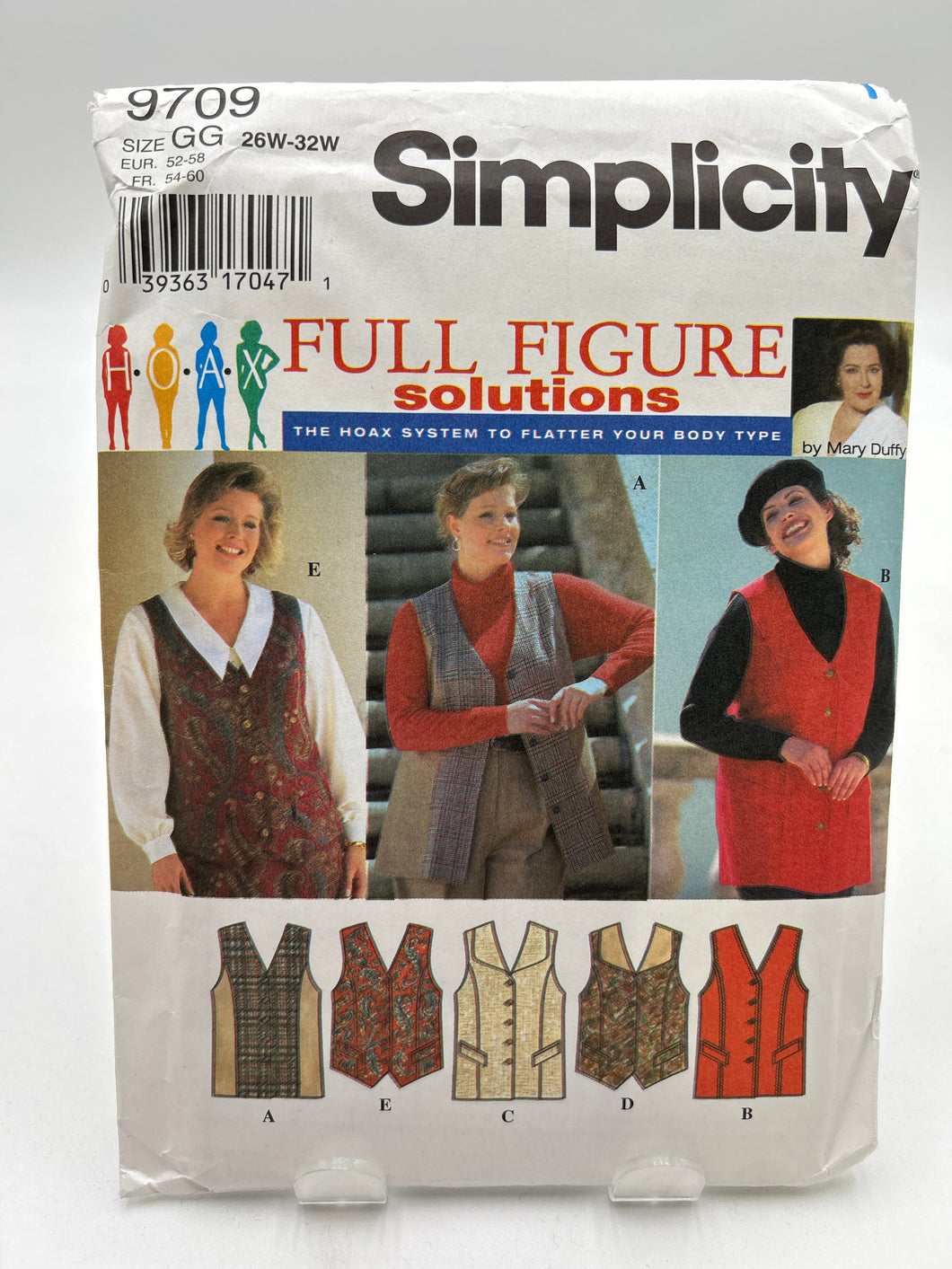 SIMPLICITY 20+ Pattern, Women's Vests (PSI9709)