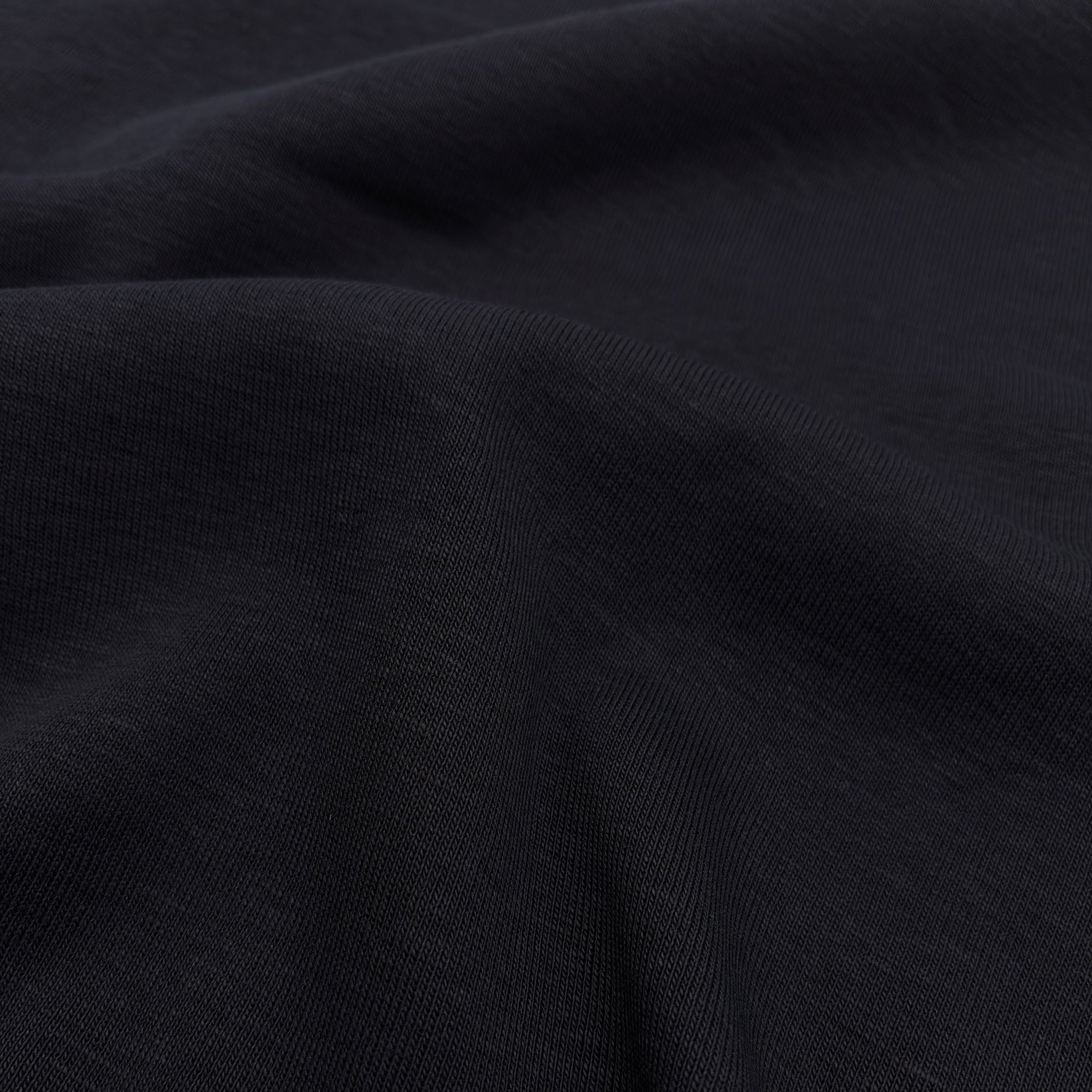 Organic Cotton Biowash Rib Knit - Black Opal (KRB0616)