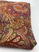 Load image into Gallery viewer, Viscose Dress Weight, Rust &amp; Purple Paisley (WDW2204)
