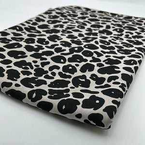 Cotton Jersey, Taupe & Black (KJE1120)