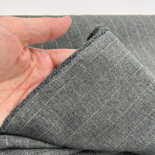 Load image into Gallery viewer, Wool Blend Suit Weight, Medium Grey Pinstripe (WSW0474)
