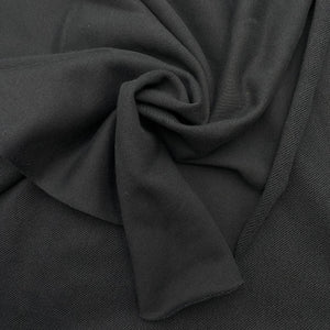 Cotton Hoodie + Rib Combo - Black (KFR0645)
