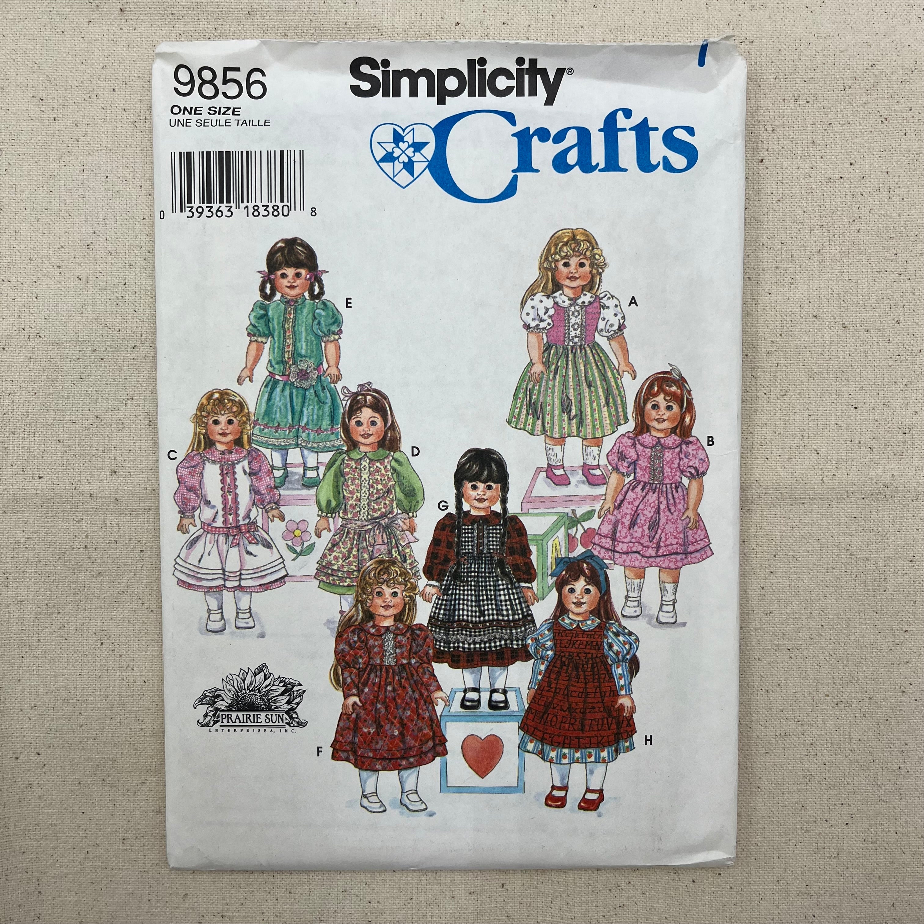 Simplicity Pattern - 9856 Doll Clothes (NPA0504)