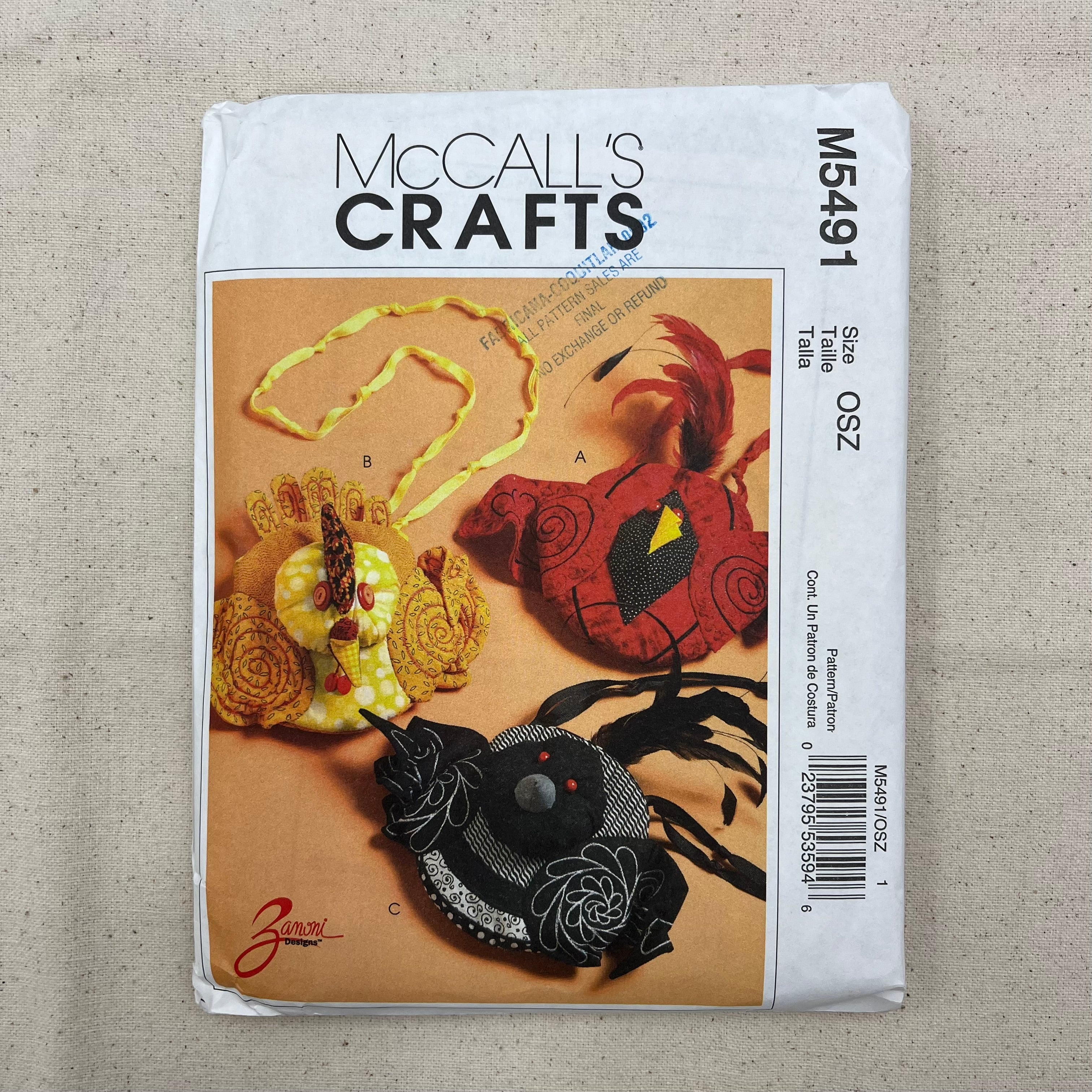 McCall's Pattern - M5491 Bird Purses (NPA0488)