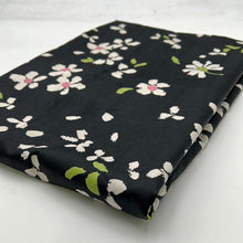 Load image into Gallery viewer, Cotton Home Decor, Black with White Flowers (HDH0446)(WDW)
