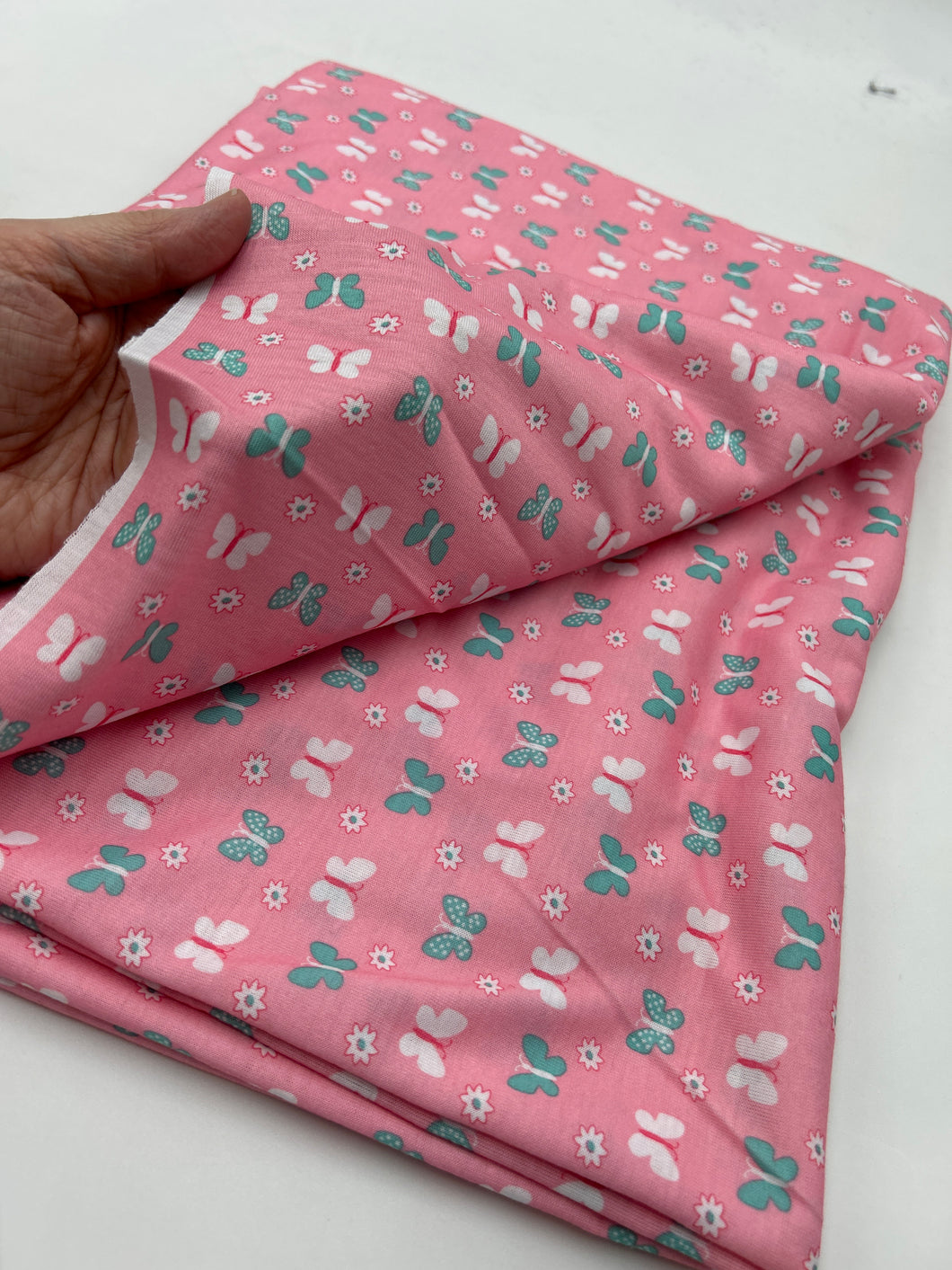 Jersey, Dainty Pink Butterflies (KJE1189)