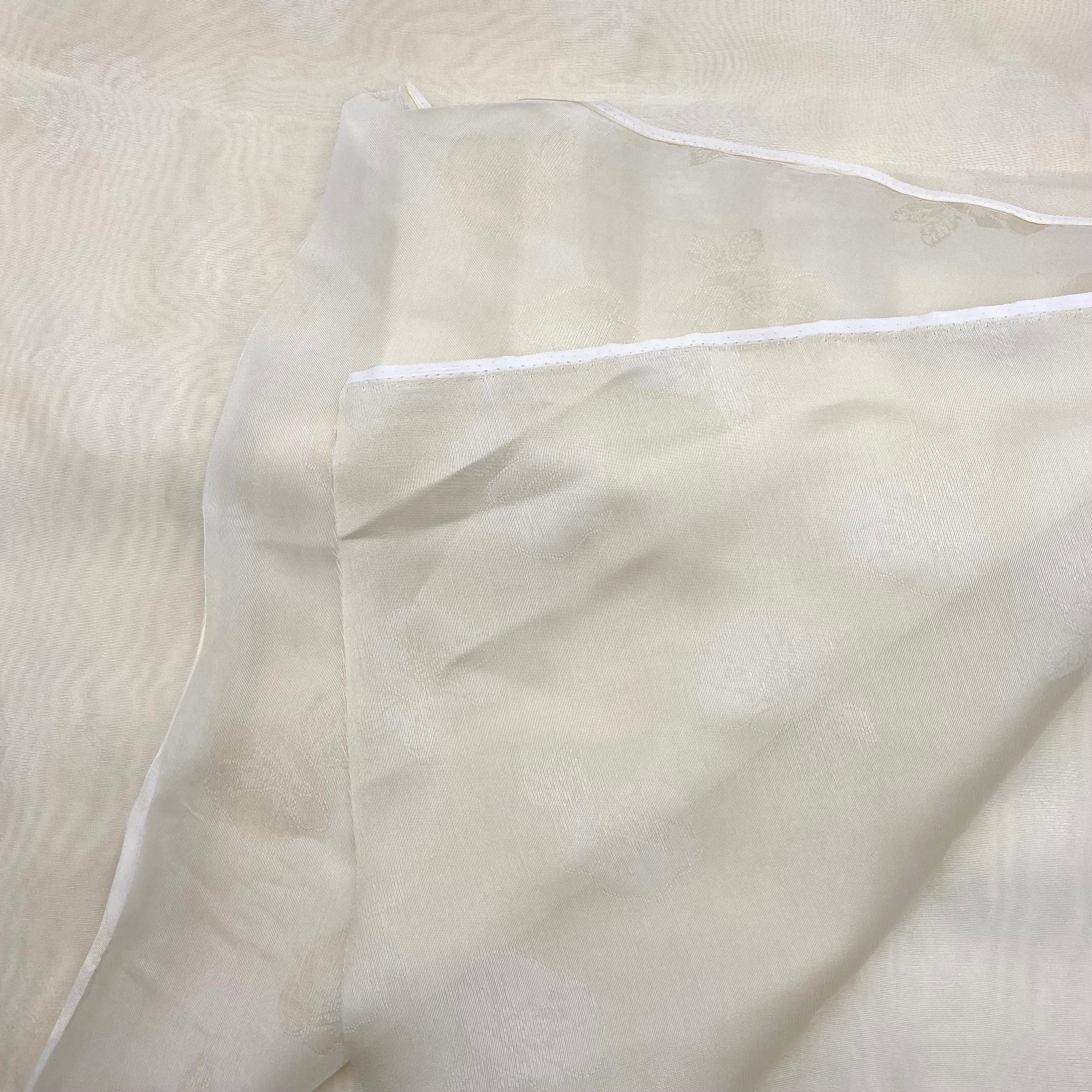 Rose Jacquard Drapery - Pale Yellow  (HDH0709:10)