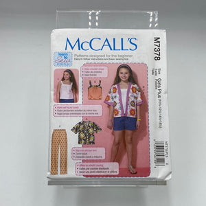 MCCALL'S Pattern, Girls' Jackets, Tops, Shorts & Pants (PMC7378B)