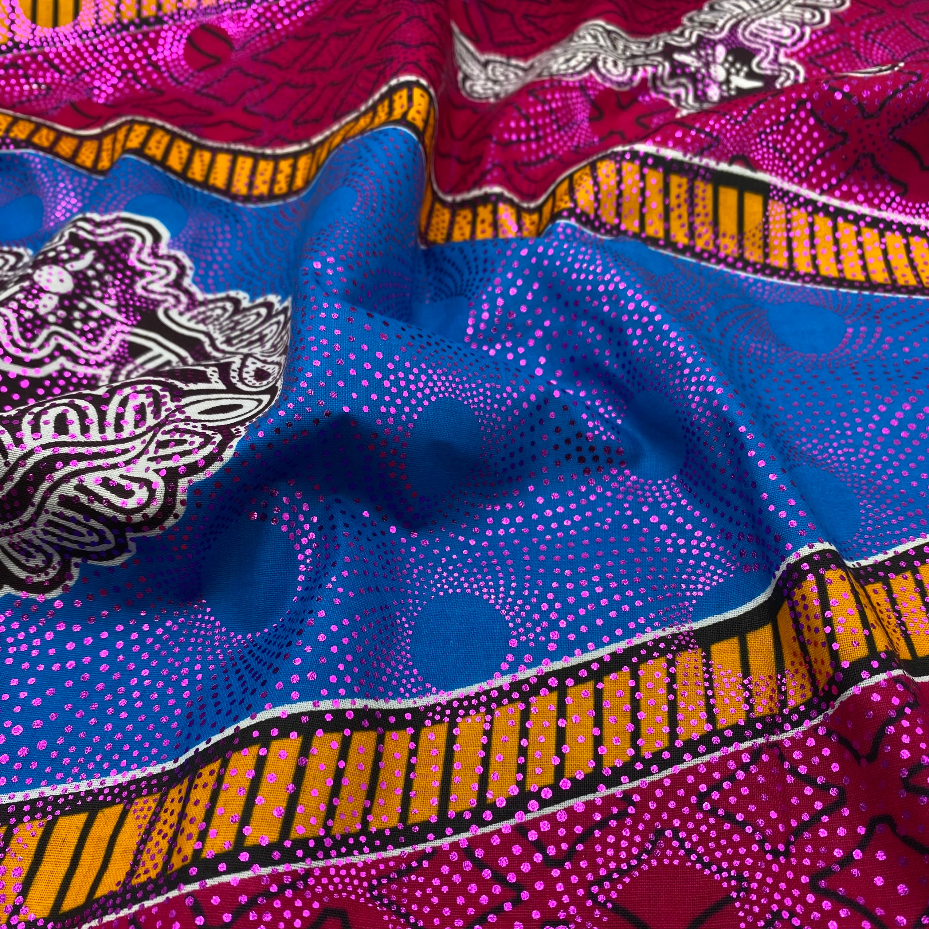 Cotton Blend Shirting - Cobalt Magenta Fusion (WDW3253)