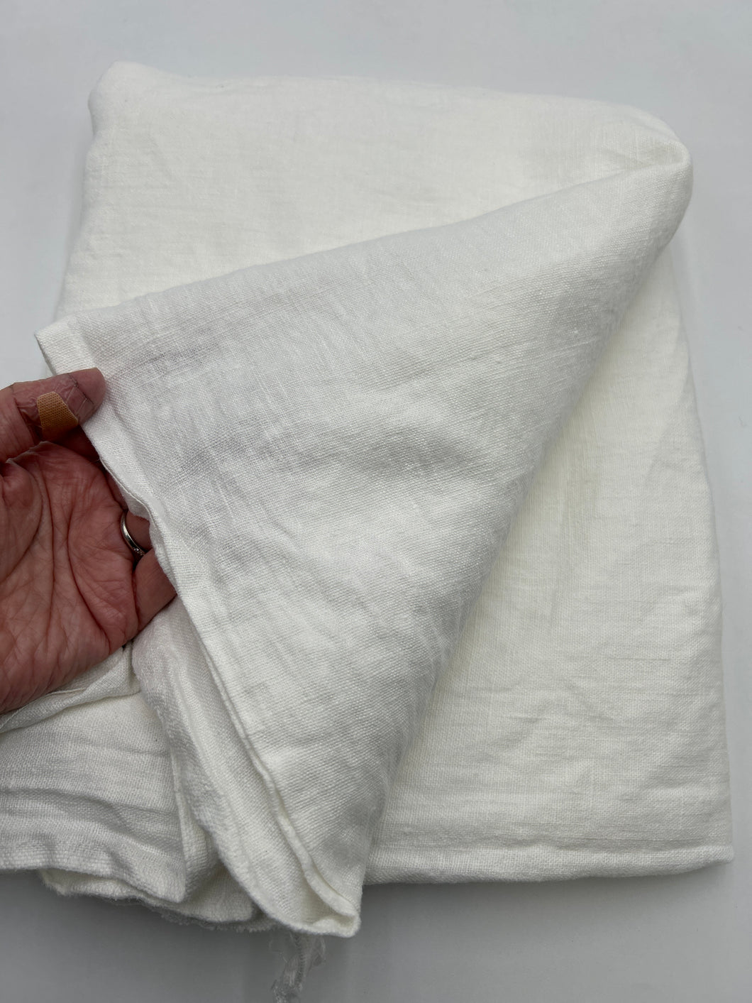 Linen Cotton Dress Weight, White (WDW2340)(WBW)