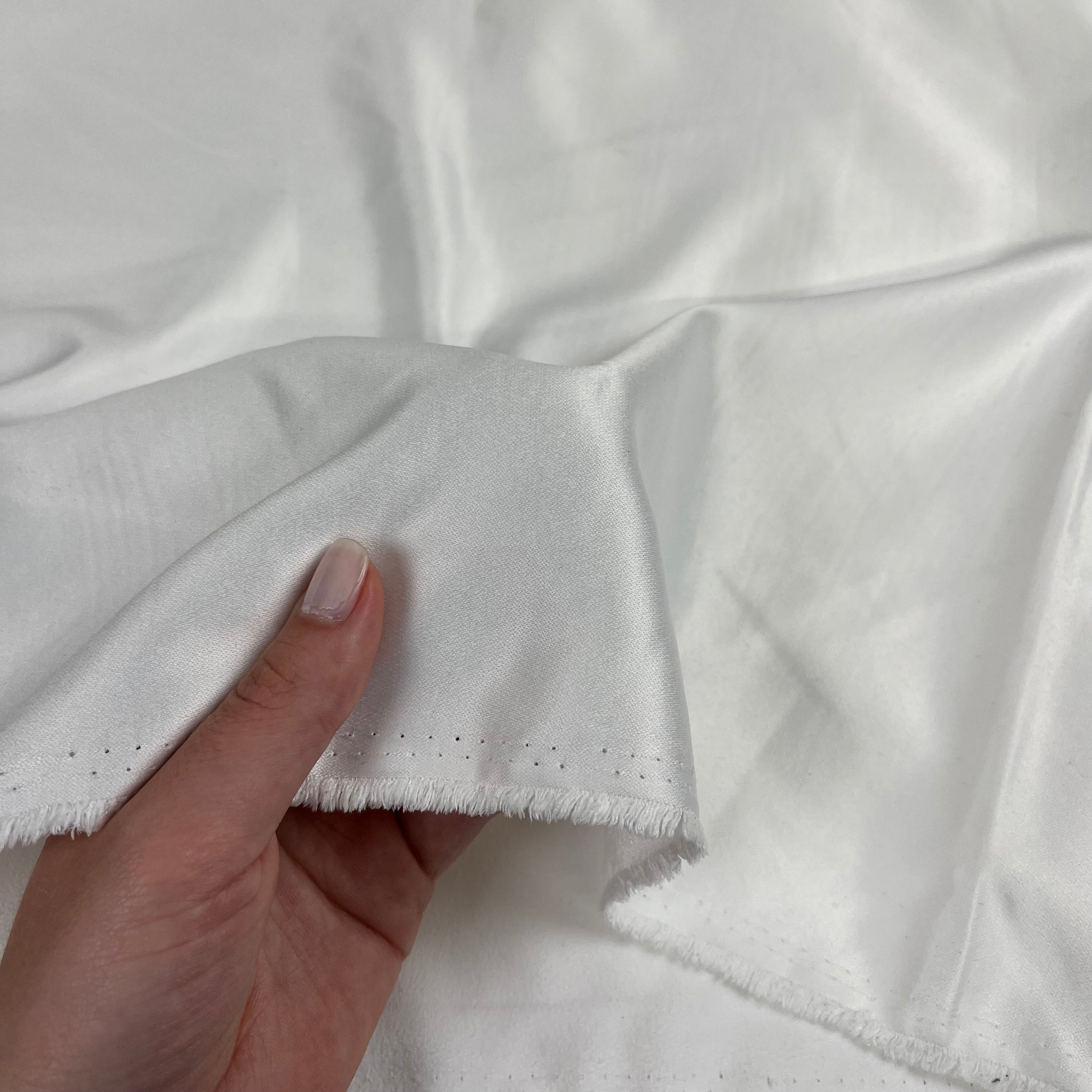 Cotton Blend Kasha Lining - Cloud White (WLN0078)