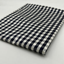 Load image into Gallery viewer, Silk Dress Weight, Navy &amp; White Gingham (WDW1808)
