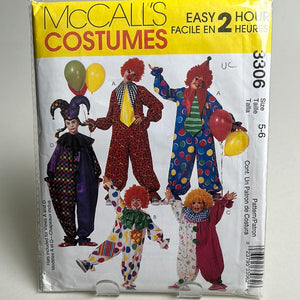 MCCALL'S Pattern, Clown Costumes (PMC3306)