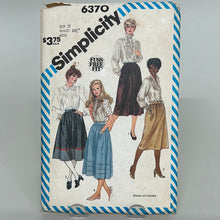 Load image into Gallery viewer, Vintage SIMPLICITY Pattern, Misses&#39; Skirt (PSI6370)
