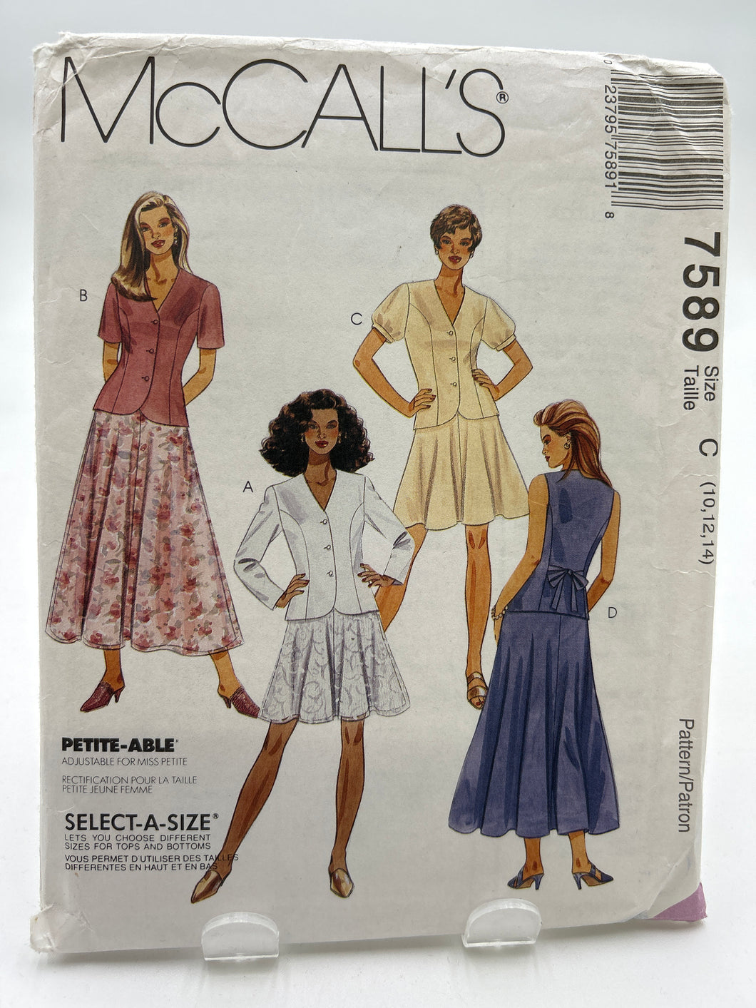 MCCALL'S Pattern, Misses' Jacket, Vest & Skirt (PMC7589)