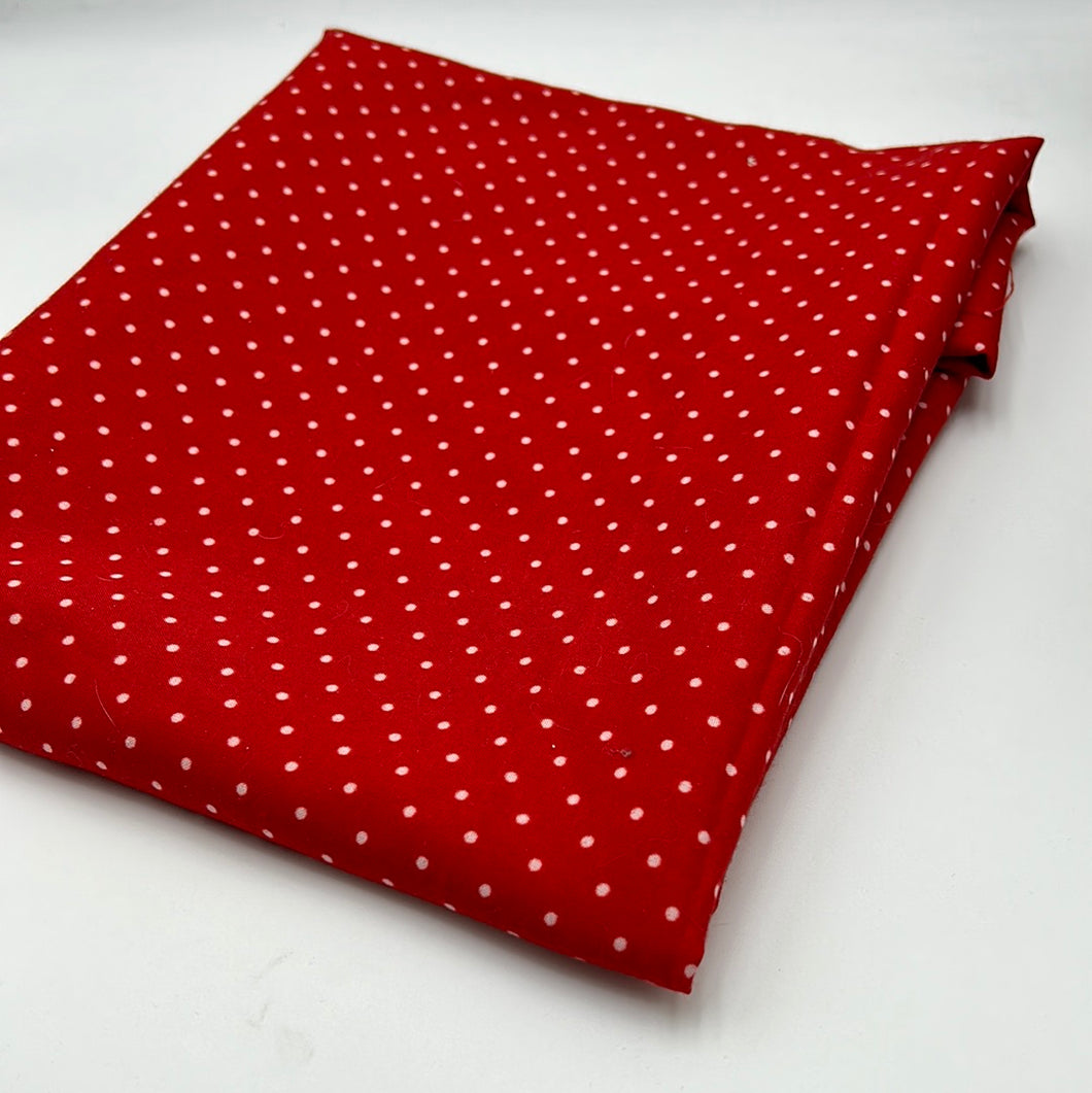 Blouse Weight, Red w White Polka Dots (WDW1645)