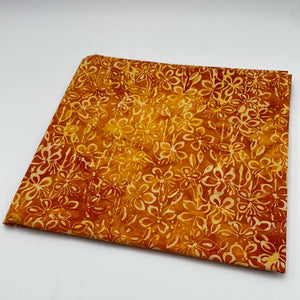 Batik Quilting Cotton, Orange Floral (WQC1505)