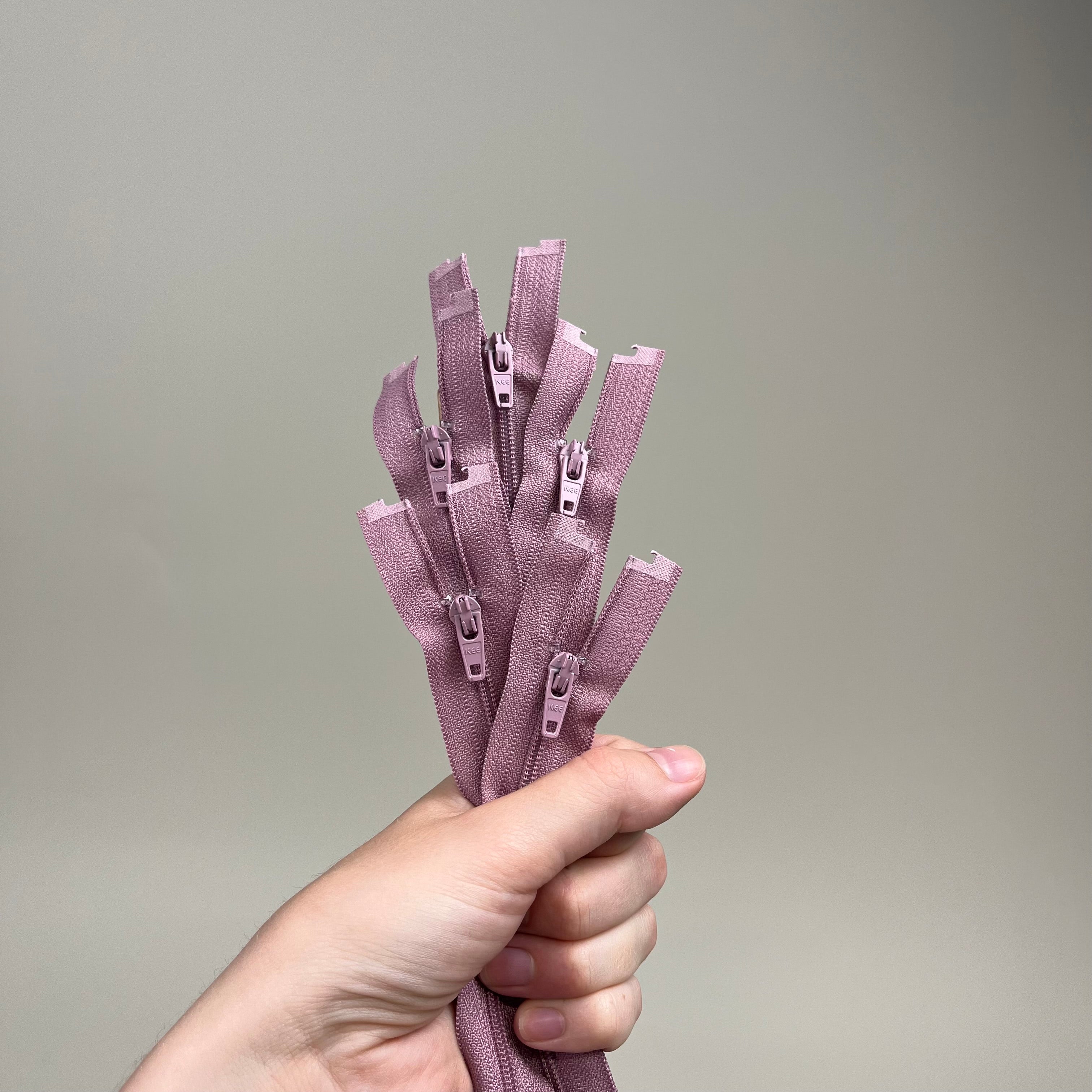 Separating Nylon Coil Zipper - Pink Mauve 18" (NZP0322)