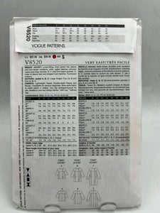 VOGUE Pattern, Misses' Jacket (PVO8520)