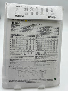 BUTTERICK Pattern, Misses' Top, Pants, Slippers & Bow (PBT5829)