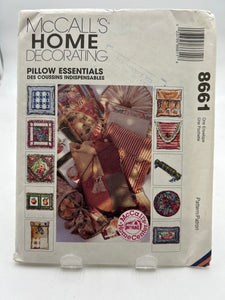 MCCALL'S Pattern, Pillow Essentials (PMC8661)