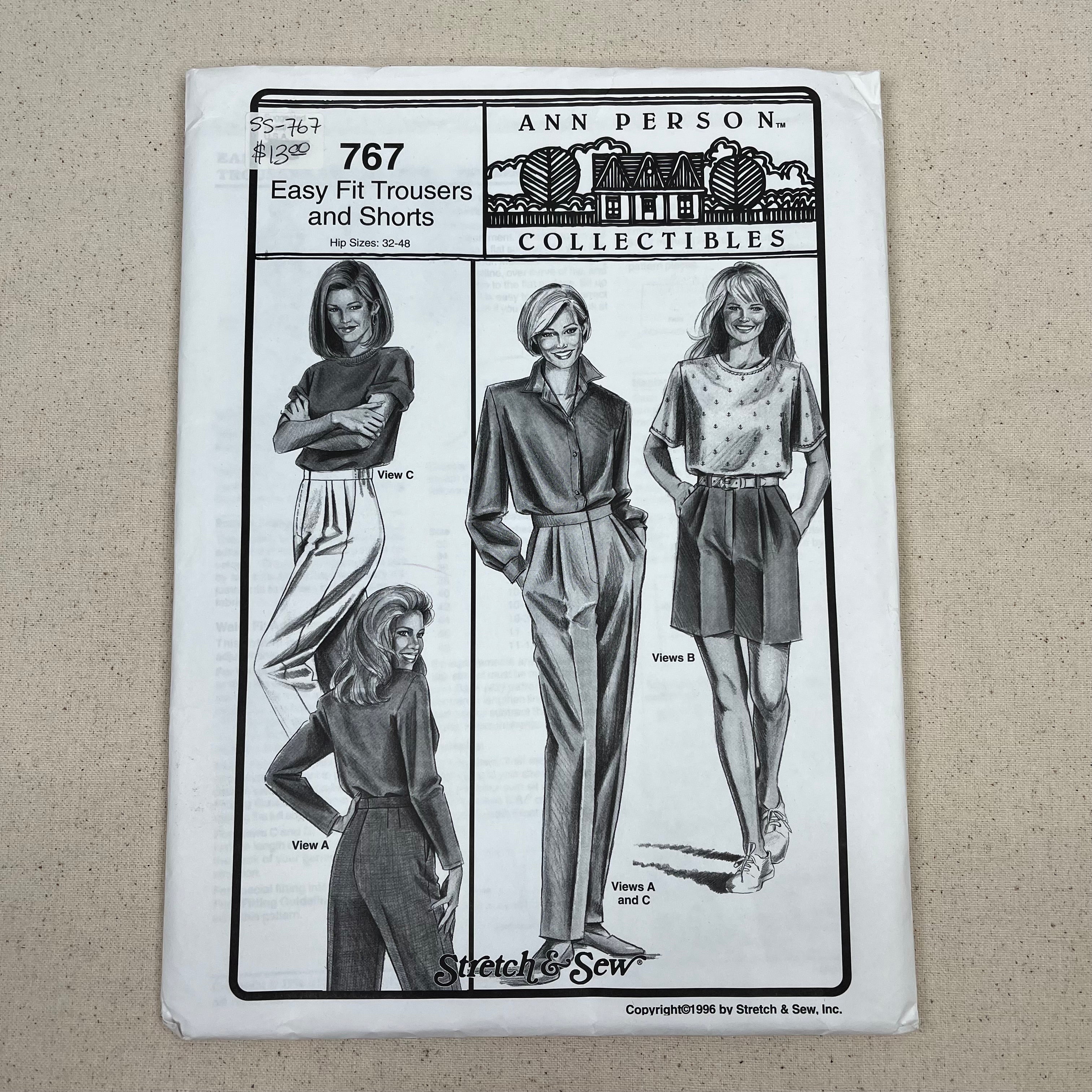 Stretch & Sew Pattern - 767 Easy Fit Trousers & Shorts (NPA0521)