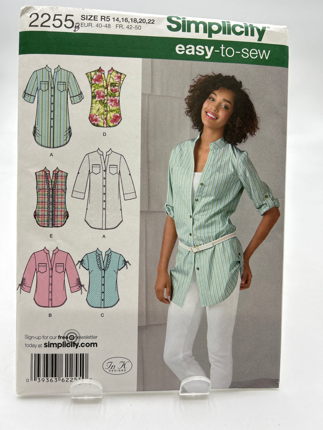 SIMPLICITY Pattern, Misses' Tunic or Shirt (PSI2255B)