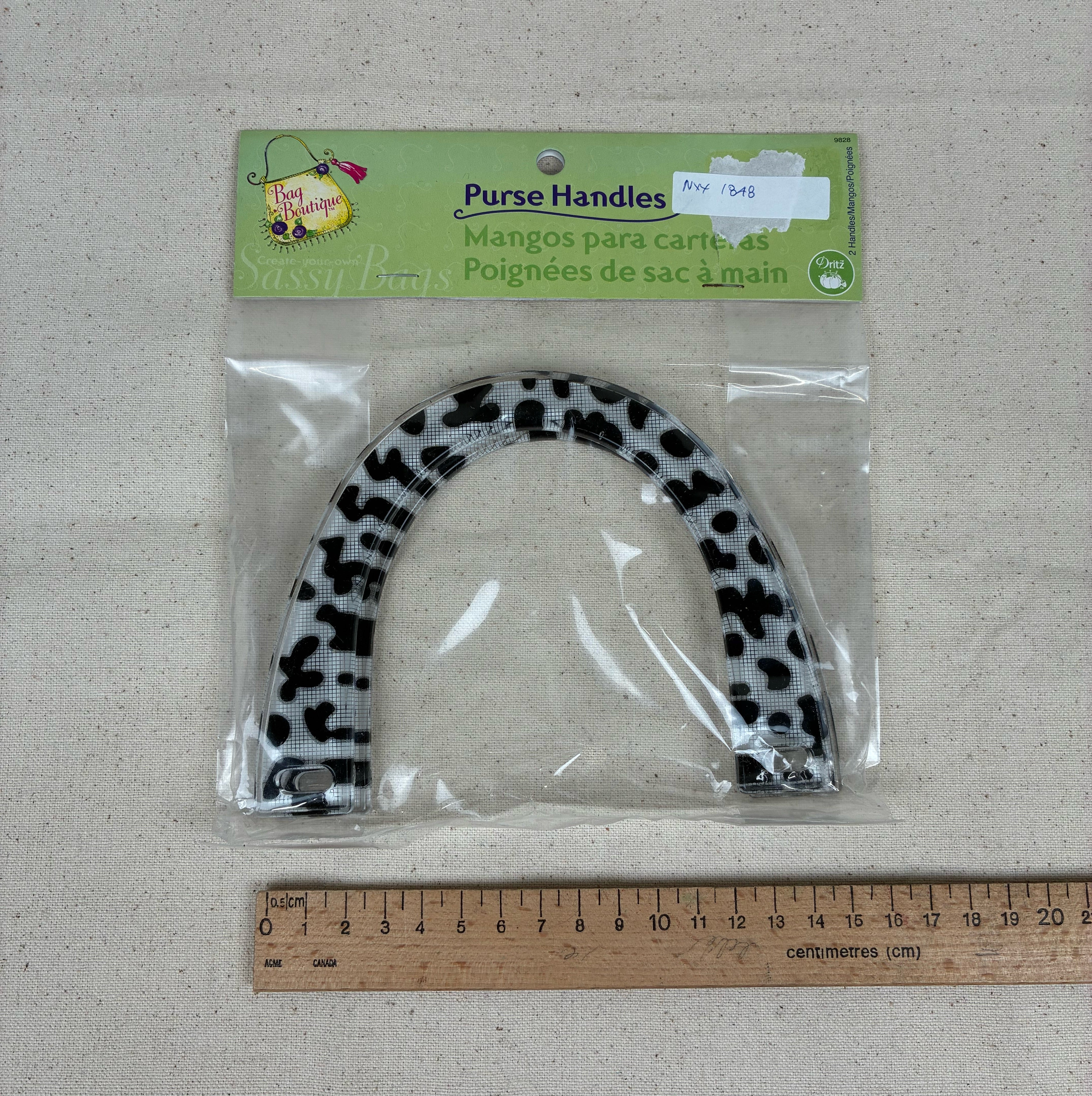 Acrylic Purse Handles - Cosmic Cow Print (NXX1848)