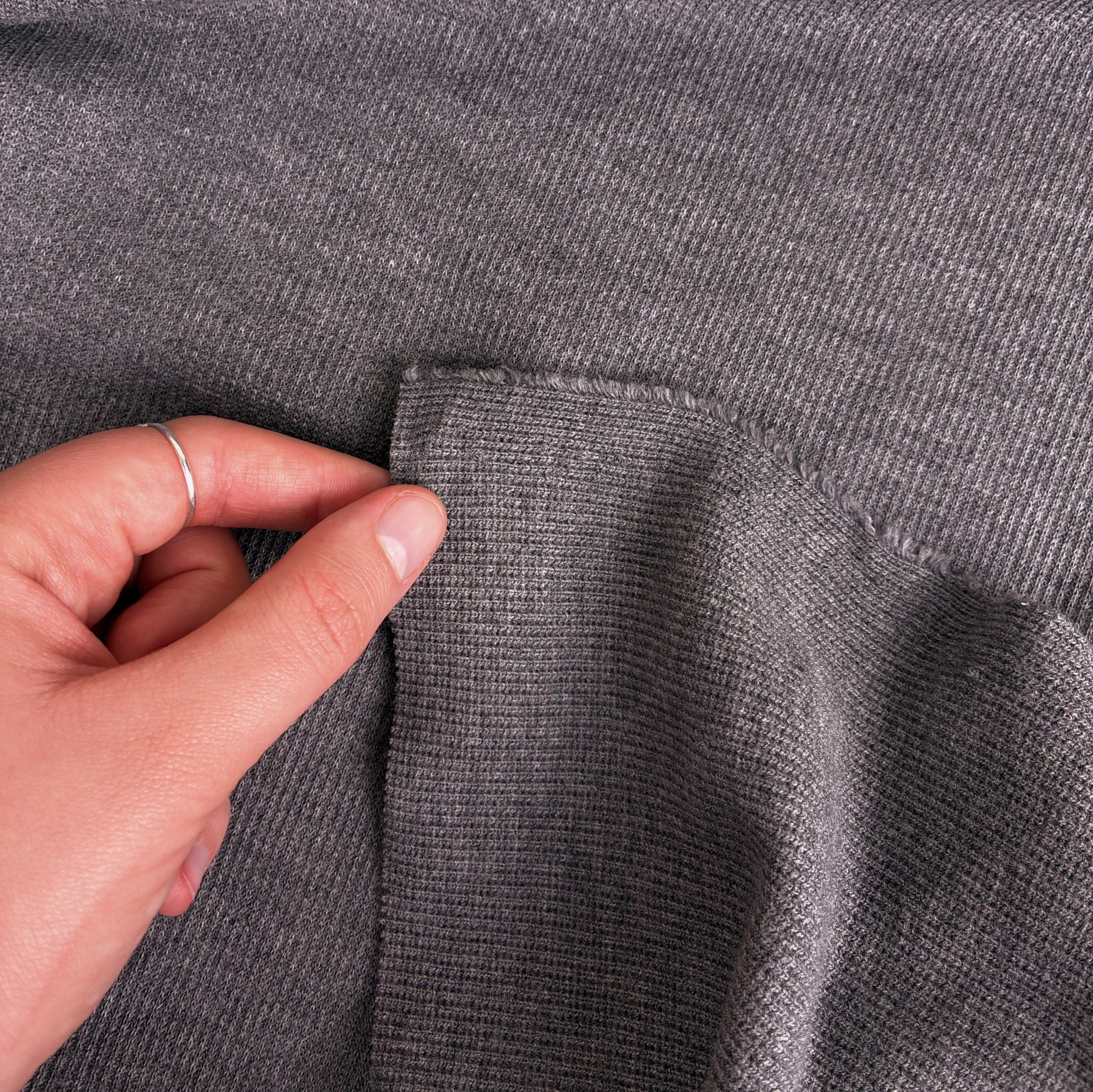 Cotton Sweater Knit - Charcoal (KSW0488)