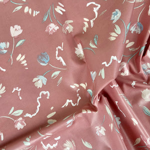 Stain Resistant Cotton Chintz, Dusty Rose Floral (HDH0416:418)