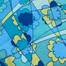 Load image into Gallery viewer, Stretch Cotton Dress Weight, Aqua &amp; Yellow Flowers (WDW2284)

